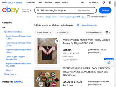 Widnes RLFC - eBay Items